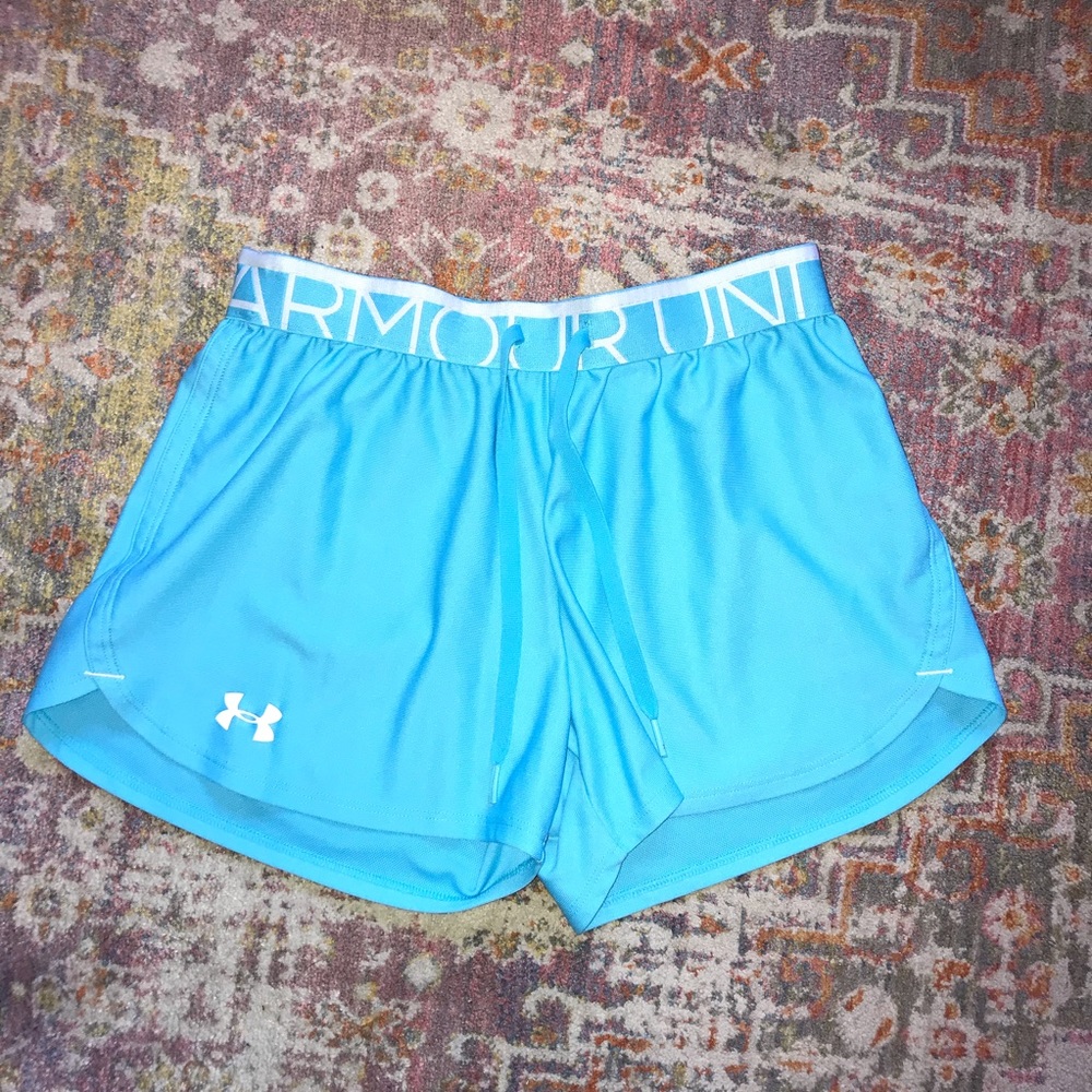 Under Armour Running Shorts Heat Gear Light Blue Women's Size XS
